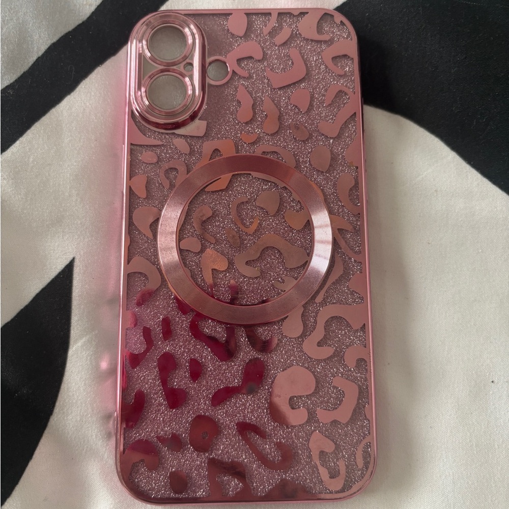 (2) Pink Leopard Print IPhone 16 Plus Phone Case Set - Picture 2 of 4